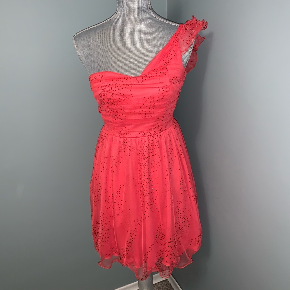 BCX one shoulder cocktail Dress womens size 1 prom grad wedding guest bridesmaid
